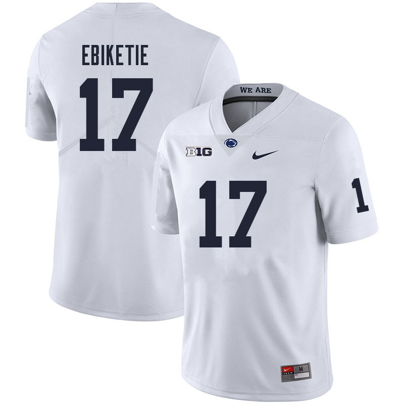 Men #17 Arnold Ebiketie Penn State Nittany Lions College Football Jerseys Sale-White